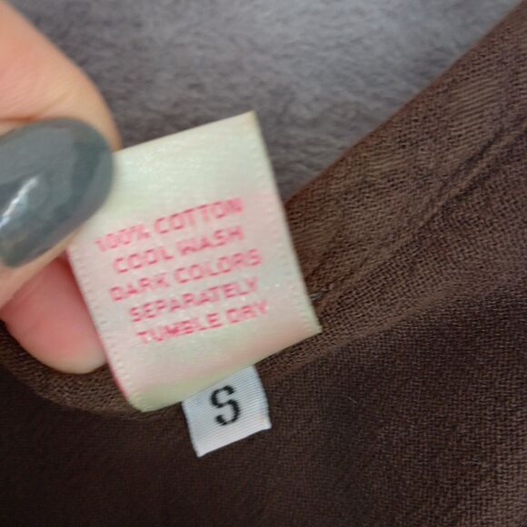 Maria de Guadalajara Dress Fringe Mexico Brown Small Lagenlook Artsy Boho Loose - Picture 4 of 5